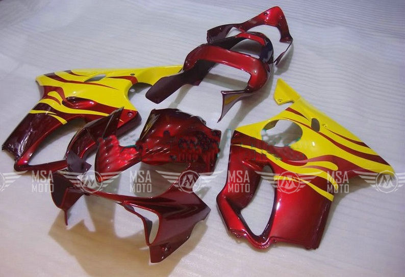 Комплект пластика Honda CBR600F4I 2001-2006 Желтый Красный 